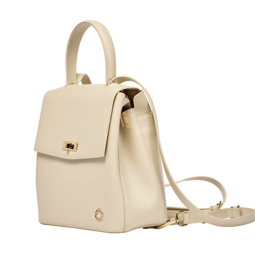 #color_Cream, Leather Backpack, Florence, Florence Small Cream Leather Backpack, bags, travel bags