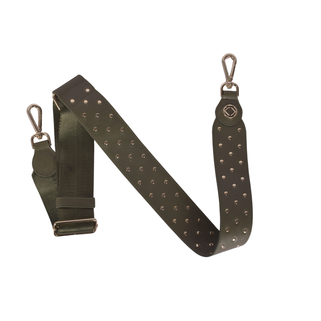 Stevie Studded Olive + Gold