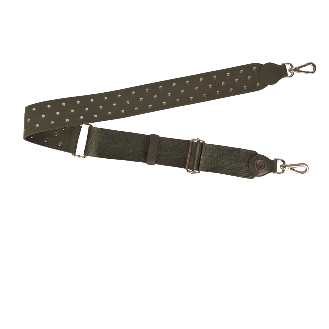 Stevie Studded Olive + Gold