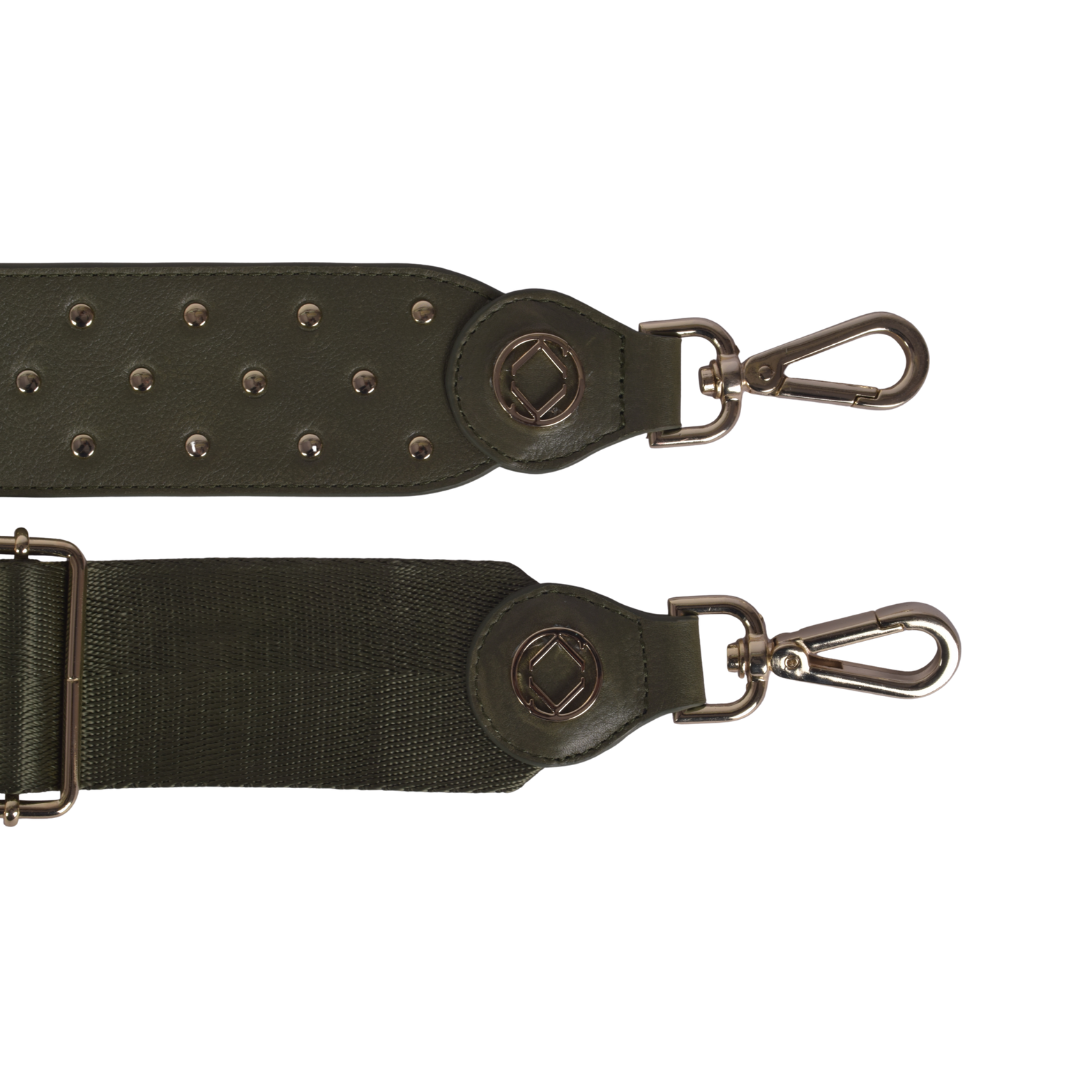 Stevie Studded Olive + Gold
