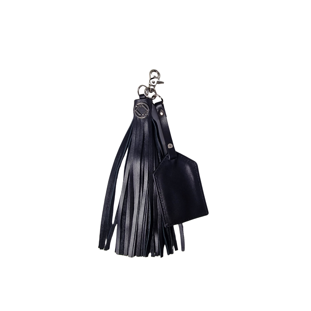 Black Leather Tassel 