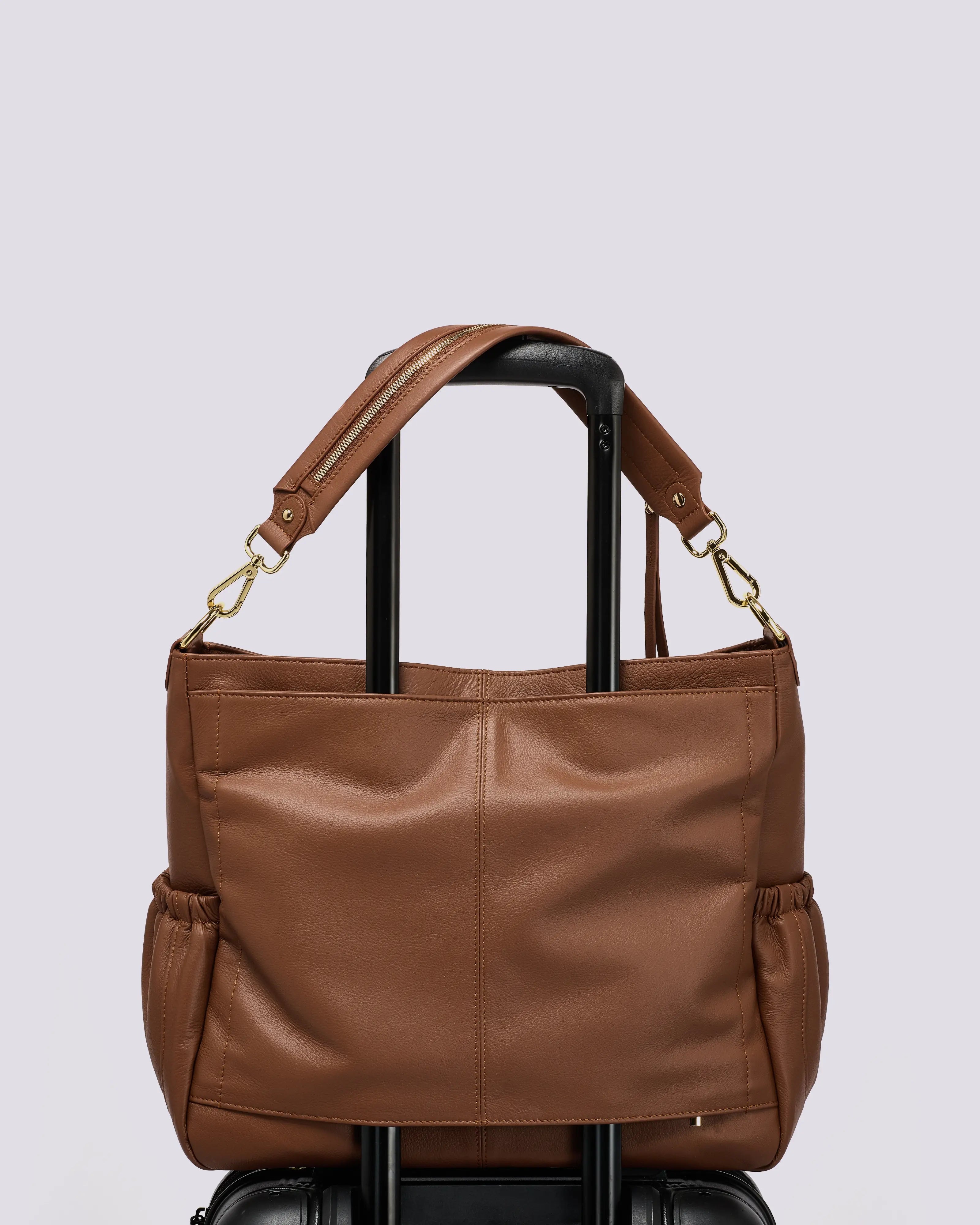 #color_Demi Nutshell, Tan Leather handbag, Backpack, Travel bag, Lennox Demi Leather Crossover bag