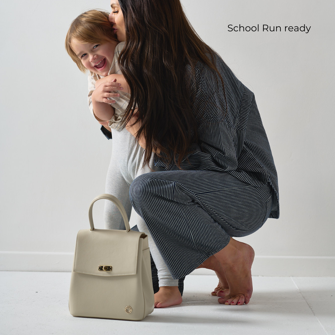 #color_Cream, Florence Small Leather Backpack