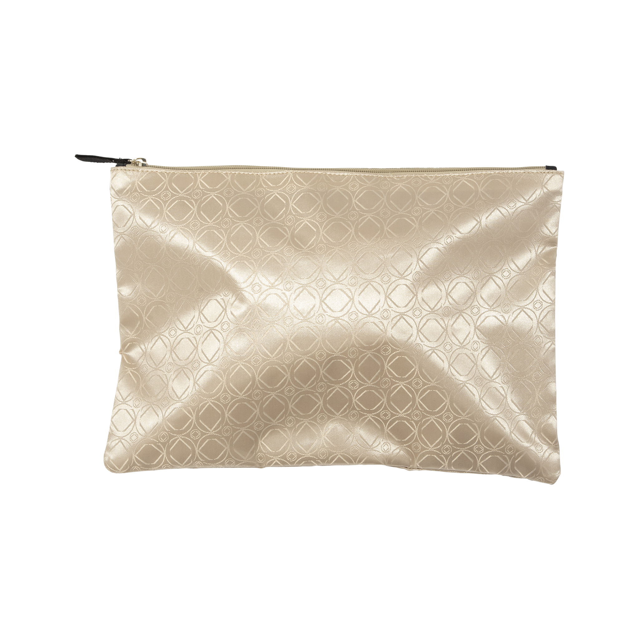 packed multi purpose champagne zip top bag packed for travel