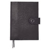 vicki black conda embossed leather journal cover with gunmetal hardware