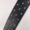 Stevie Studded Black Leather Strap With Silver Hardware