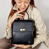 Florence Small Black Leather Backpack - Pre-Order Feb Delivery