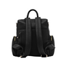Amber Midi Pebble Black Leather Backpack