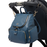 Amber Midi Denim Leather Backpack