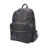 womens black leather backpack for work, travel and modern parenting 