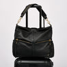 black leather work bag, Lennox Demi Black Leather Handbag