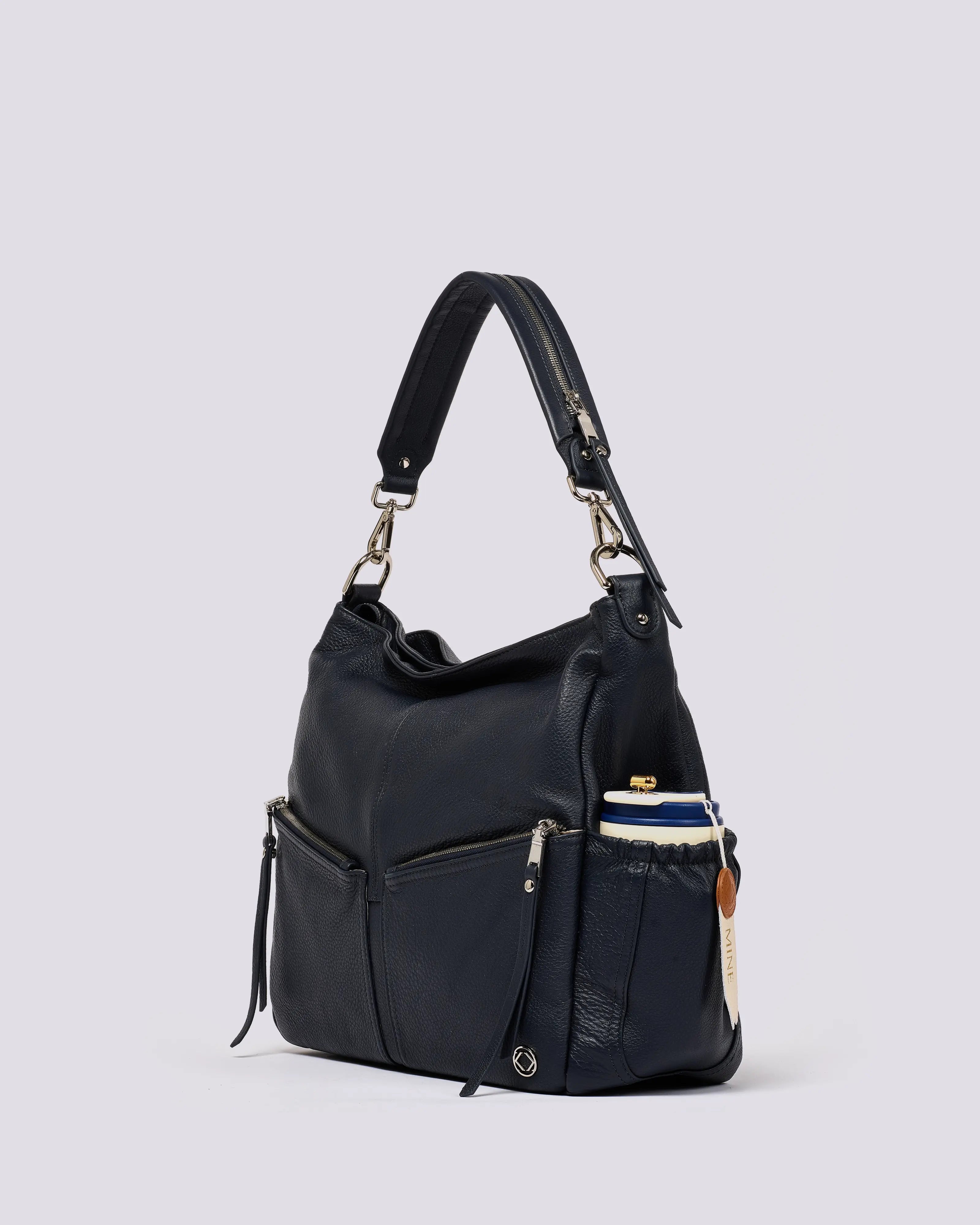 #color_Demi Navy, Navy Leather Work Bag, Travel Bag, Lennox Black Leather Crossover Bag
