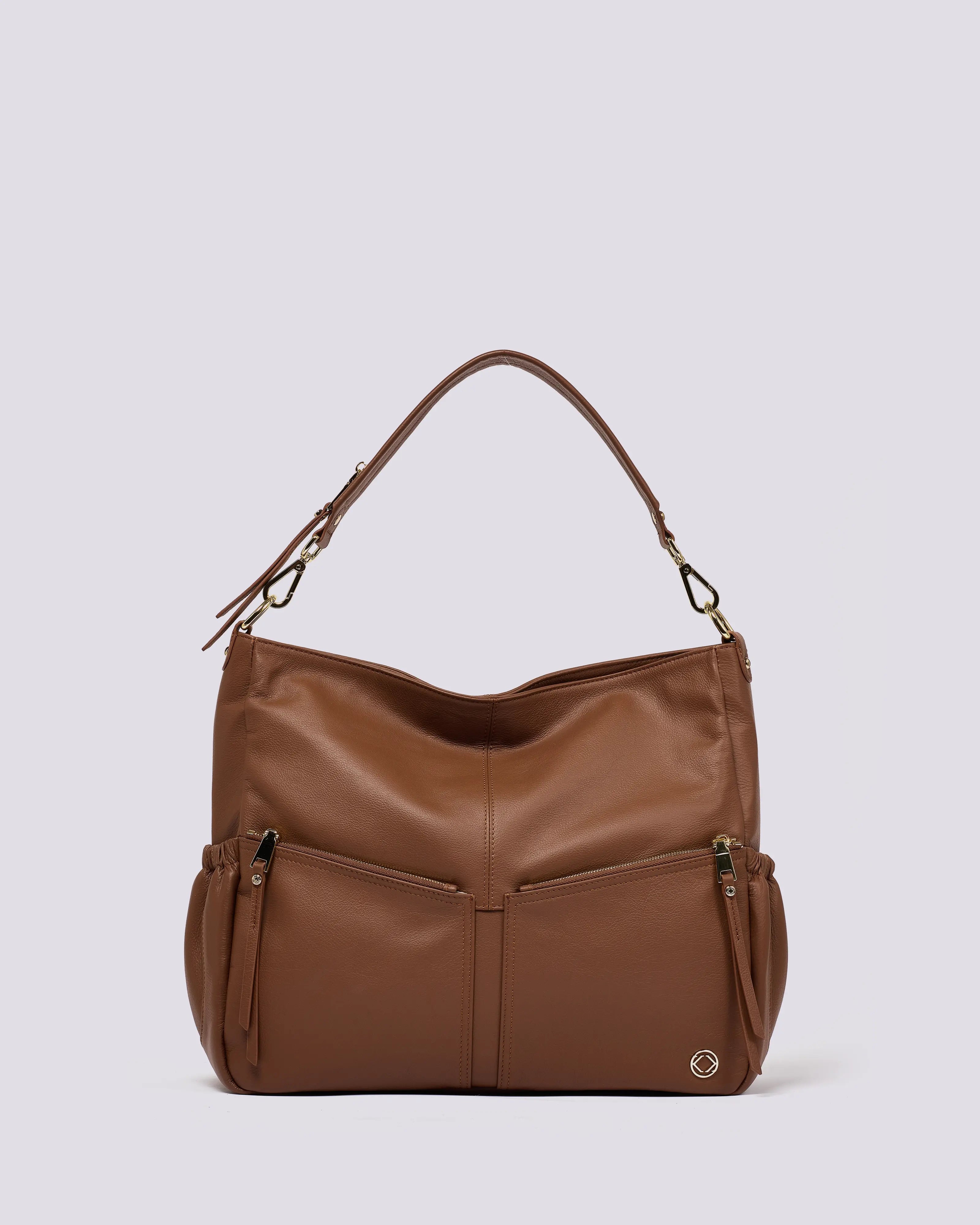 #color_Demi Nutshell, Tan Leather handbag, Backpack, Travel bag, Lennox Demi Leather Crossover bag 