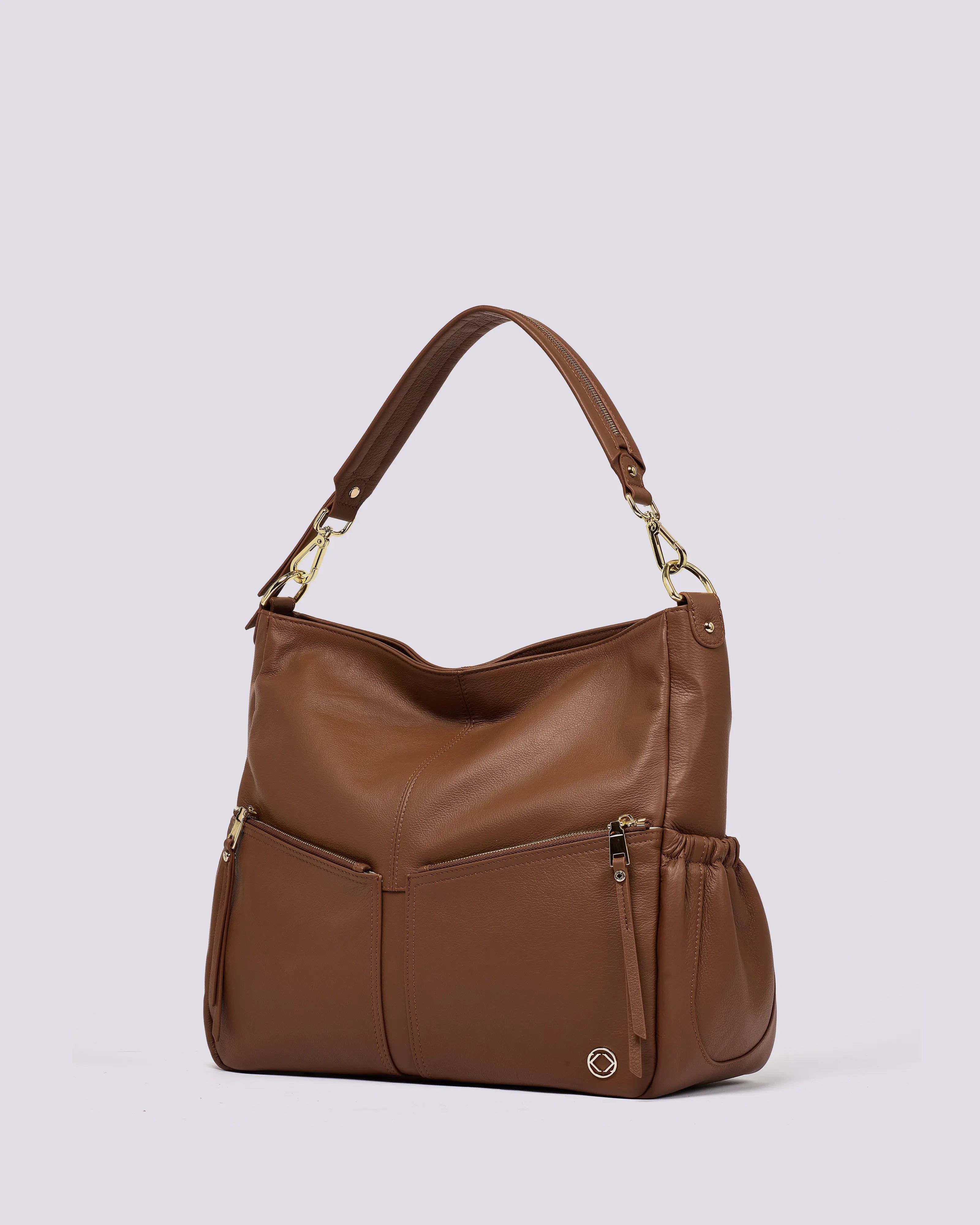 #color_Demi Nutshell, Tan Leather handbag, Backpack, Travel bag, Lennox Demi Leather Crossover bag 