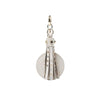 studded putty leather warrior midi keyring with tassels and mirror