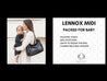 Lennox Midi High Sheen Embossed Black Leather Handbag - FINAL SALE