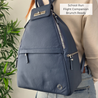 Aryella Denim Leather Rucksack