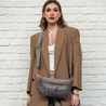Vanessa Warm Grey Leather Bum Bag - LOW STOCK ALERT