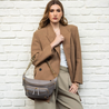 Vanessa Warm Grey Leather Bum Bag - LOW STOCK ALERT