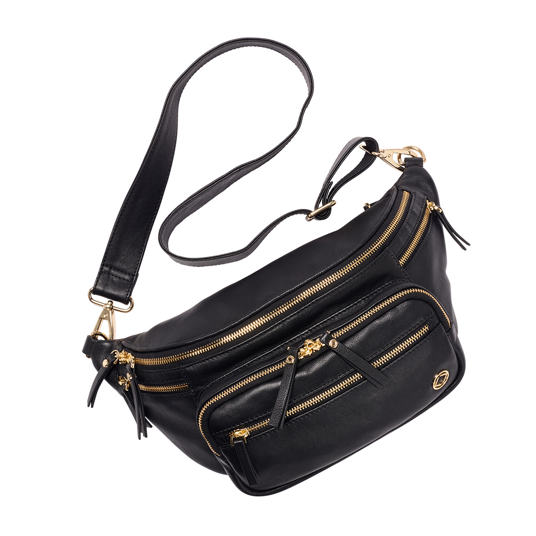 Small Leather Purse with Removable Shoulder Strap and Internal Zippered  Pockets