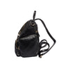 Amber Midi Matt Embossed Black Leather Backpack