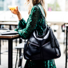Our stylish and practical black leather handbags are perfect every day. Whether you're a mum on the go or heading to a meeting, KeriKit has the perfect style for you.