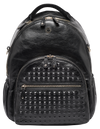 Leather Weekender Bags | Joy XL Covered Stud Black Leather Backpack -EX DISPLAY
