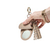 putty leather key ring tassel bag accessory