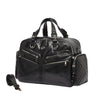designer westwood xl weekender black leather baby changing and hospital bag with adjustable grab handles and adjustable shoulder strap