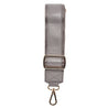 dark grey wide leather cross body strap with light gold hardware
