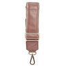 mink wide leather cross body strap with light gold hardware