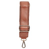 tan wide leather cross body strap with light gold hardware