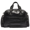 westwood xl weekender black leather baby changing bag with external back slip pocket
