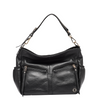 Lennox Midi Pebble Black Leather Handbag